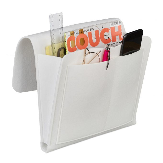 Relaxdays Aufbewahrungsbox – Filz – Weiss – 5 Fächer – 280 × 260 × 50 mm