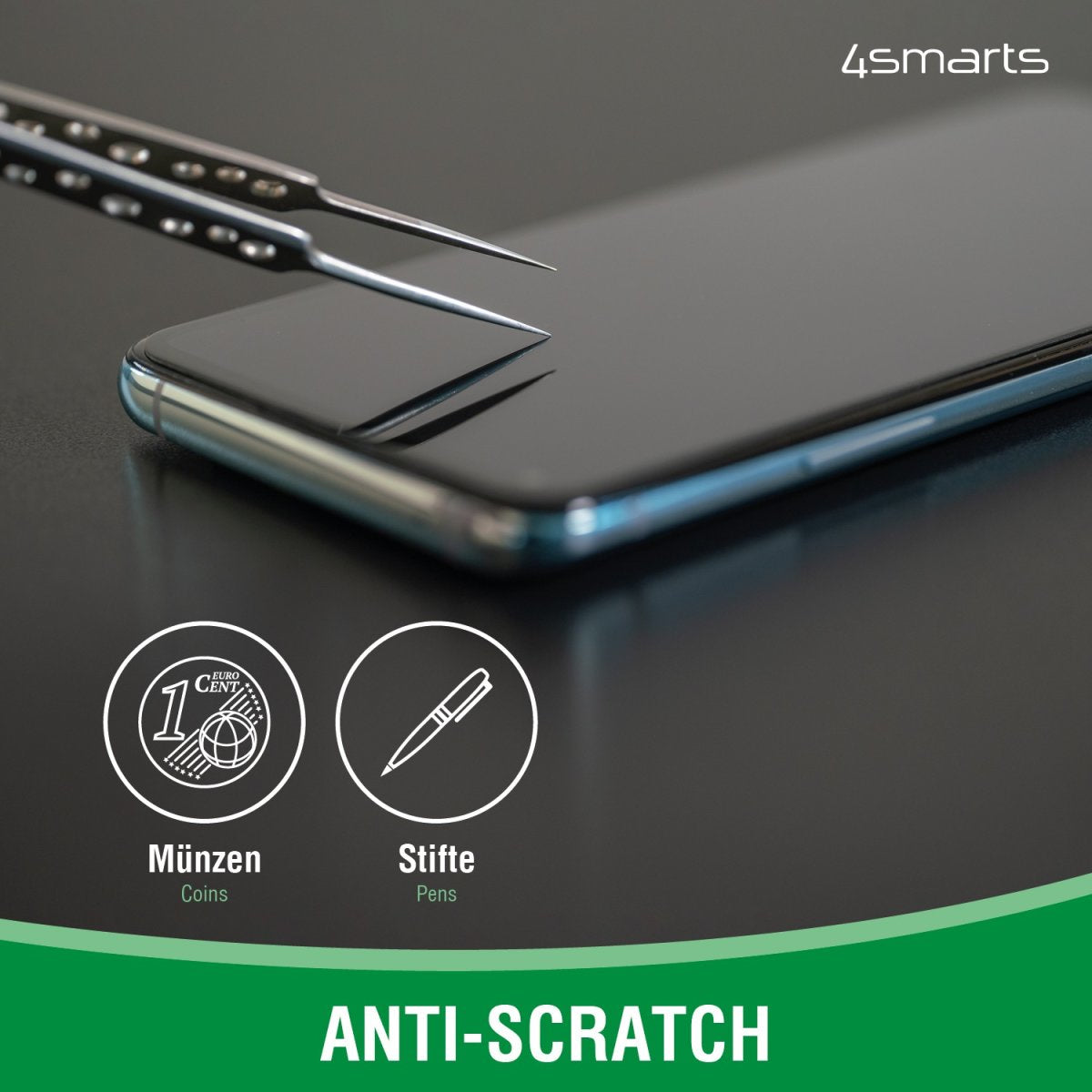 4smarts Backcover – für Apple iPhone 14 Plus, Gehärtetes Glas+TPU, Transparent