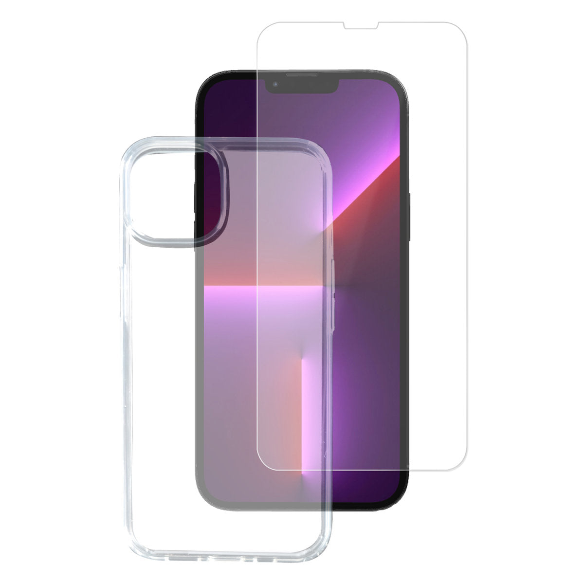 4smarts Backcover – für Apple iPhone 14 Plus, Gehärtetes Glas+TPU, Transparent
