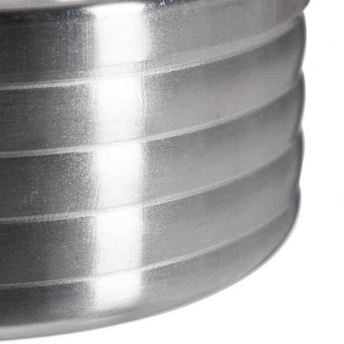 Relaxdays Aschenbecher mit Deckel – Silber – Ø 11,5 cm × 5,5 cm – Edelstahl – 1 Stk