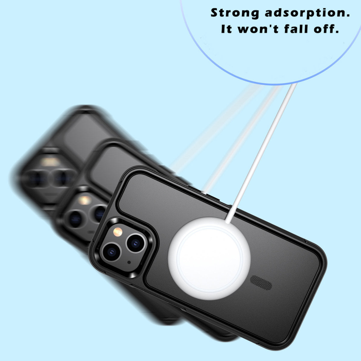 4smarts Defend Ultimag – Backcover – für Apple iPhone 14 Plus – PC+TPU, Schwarz, Kabelloses Laden