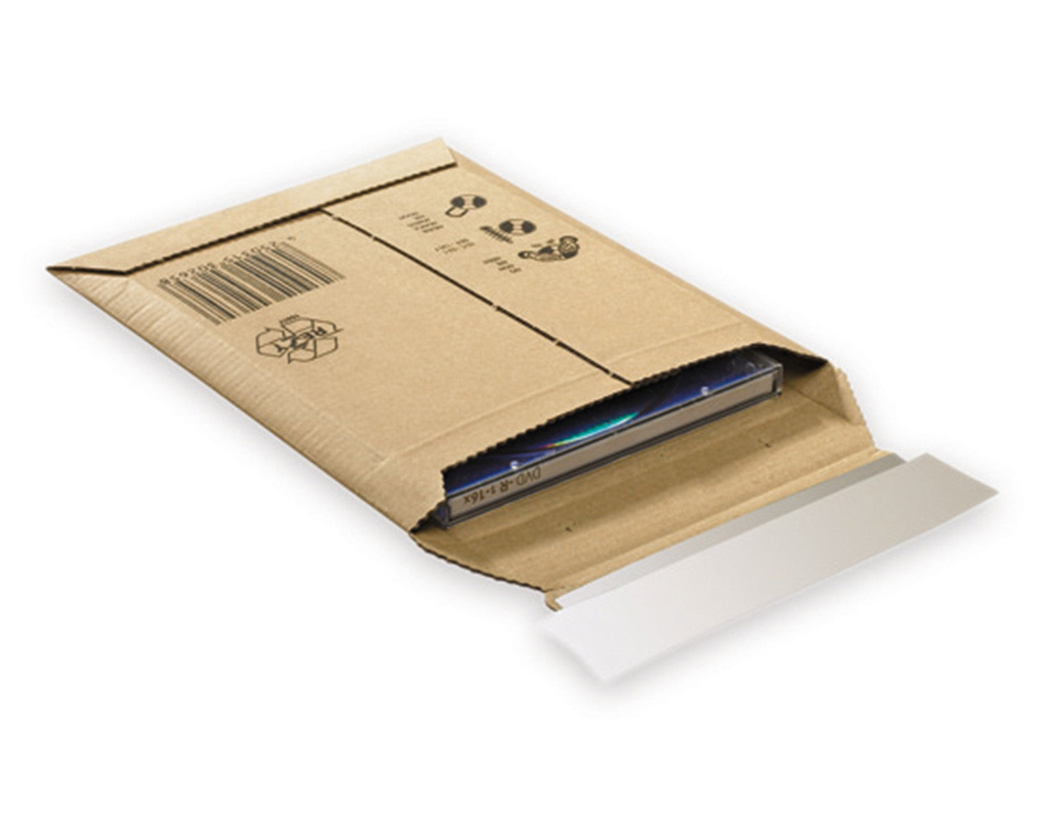 Elco Pac-it Safe Karton-Versandtasche – 180 × 195 mm, selbstklebend, Karton, braun, für CD – 25 Stk.