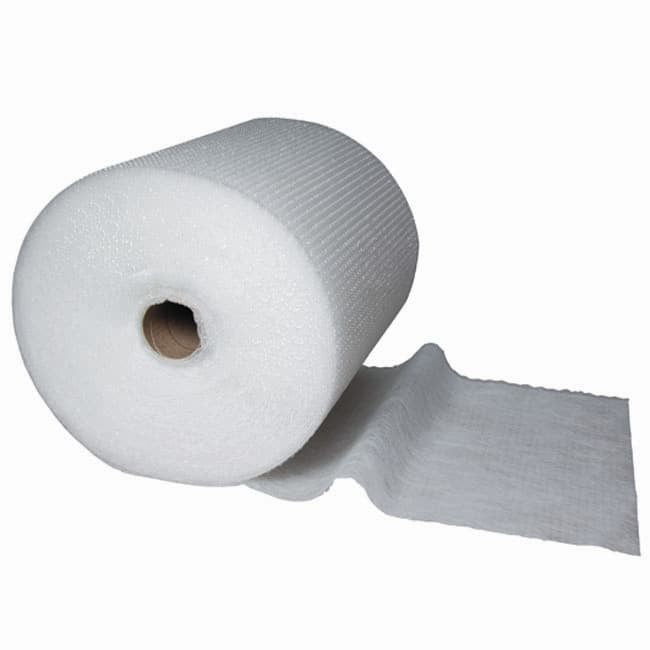 Brieger Luftpolsterfolie – 50 cm × 50 m, 75 µm + 15 µm Softvlies, Transparent