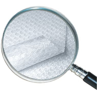 Brieger Luftpolsterfolie – 50 cm × 50 m, 75 µm + 15 µm Softvlies, Transparent