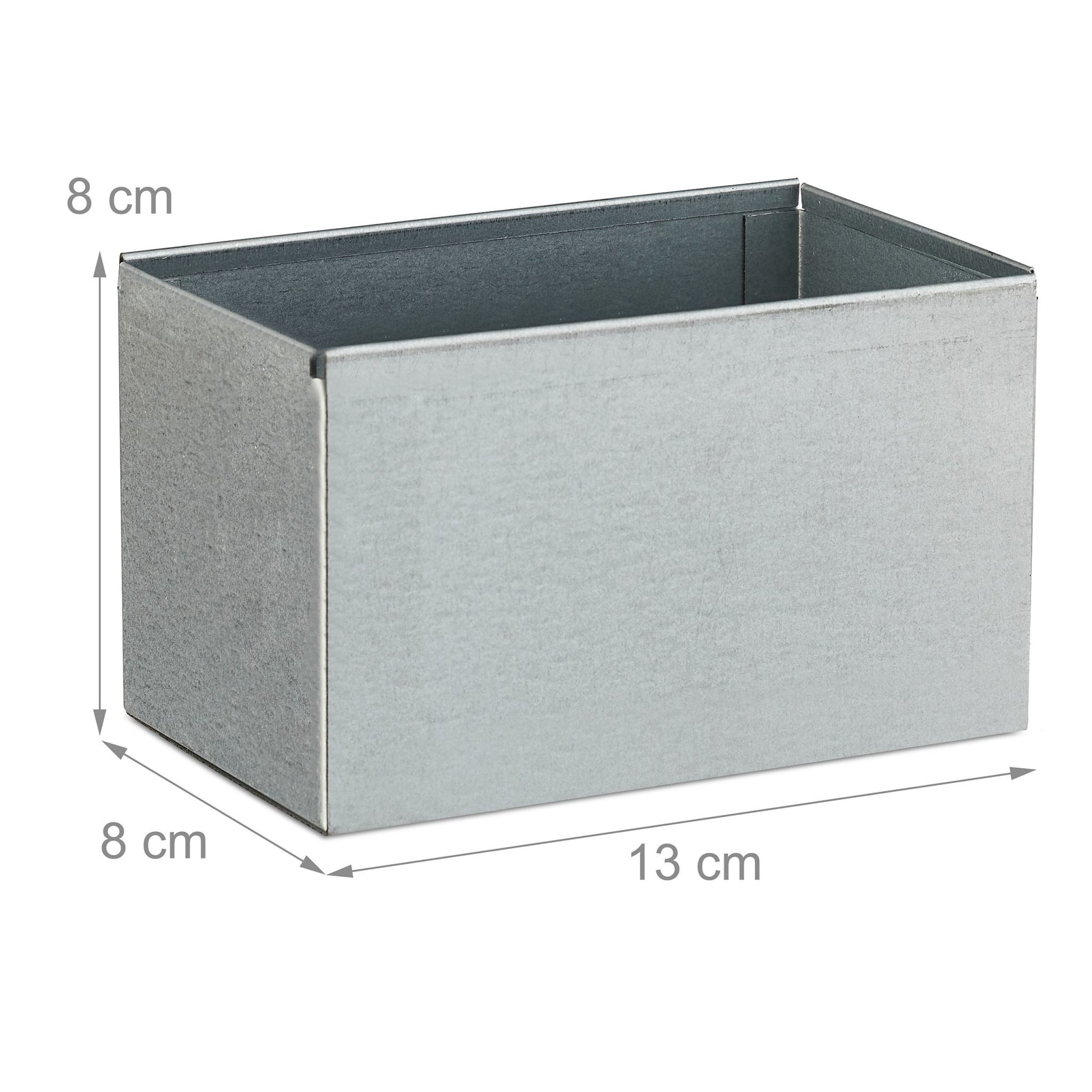 Relaxdays Wandaschenbecher – 0,8 l – Metall, quadratisch – schwarz