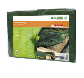 Windhager Sandkasten-Abdeckung – 140 × 140 cm, Dunkelgrün, Stoff, 180 g/m², CE