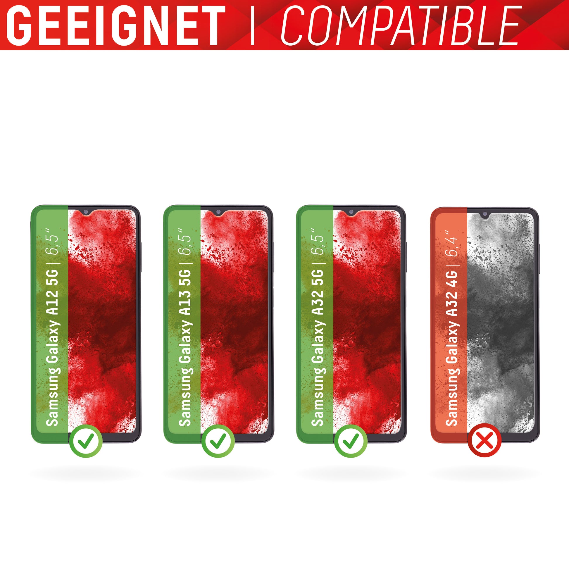 Displex Displayschutz (Panzerglas), 9H – für Galaxy A12/A13/A32 5G