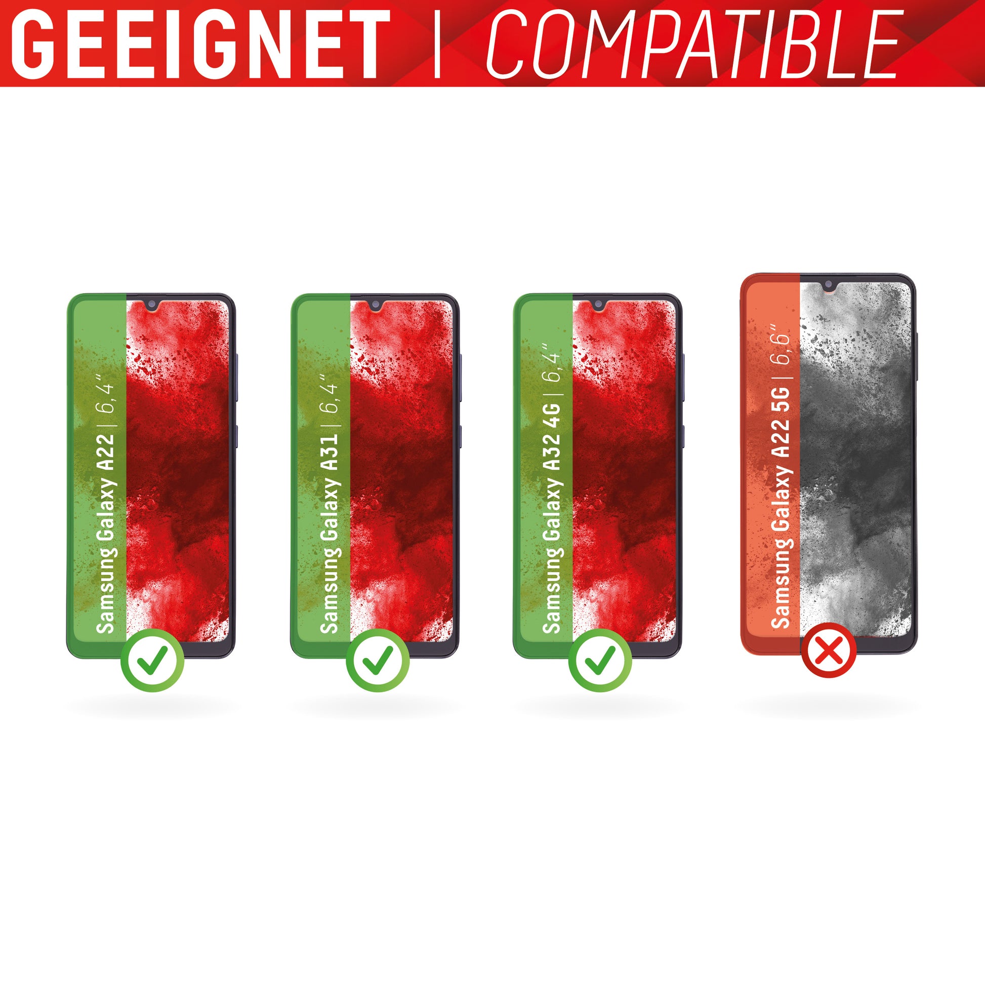 Displex Displayschutz (Panzerglas), 9H – für Galaxy A22/A31/A32 4G