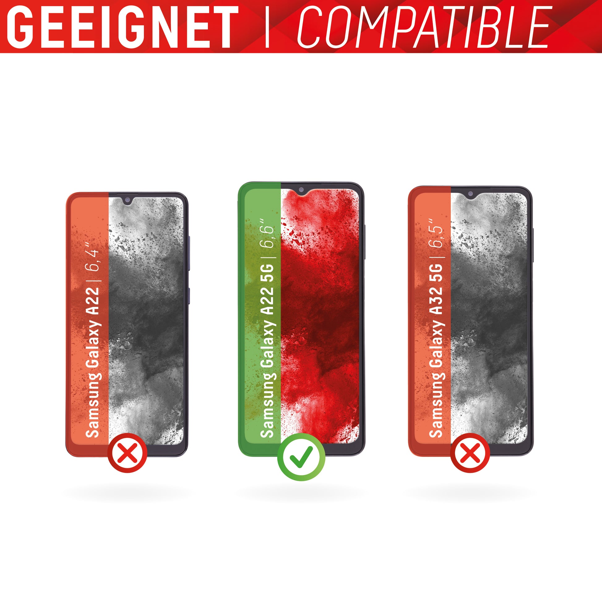 Displex Displayschutz (Panzerglas), 9H – für Galaxy A22 5G