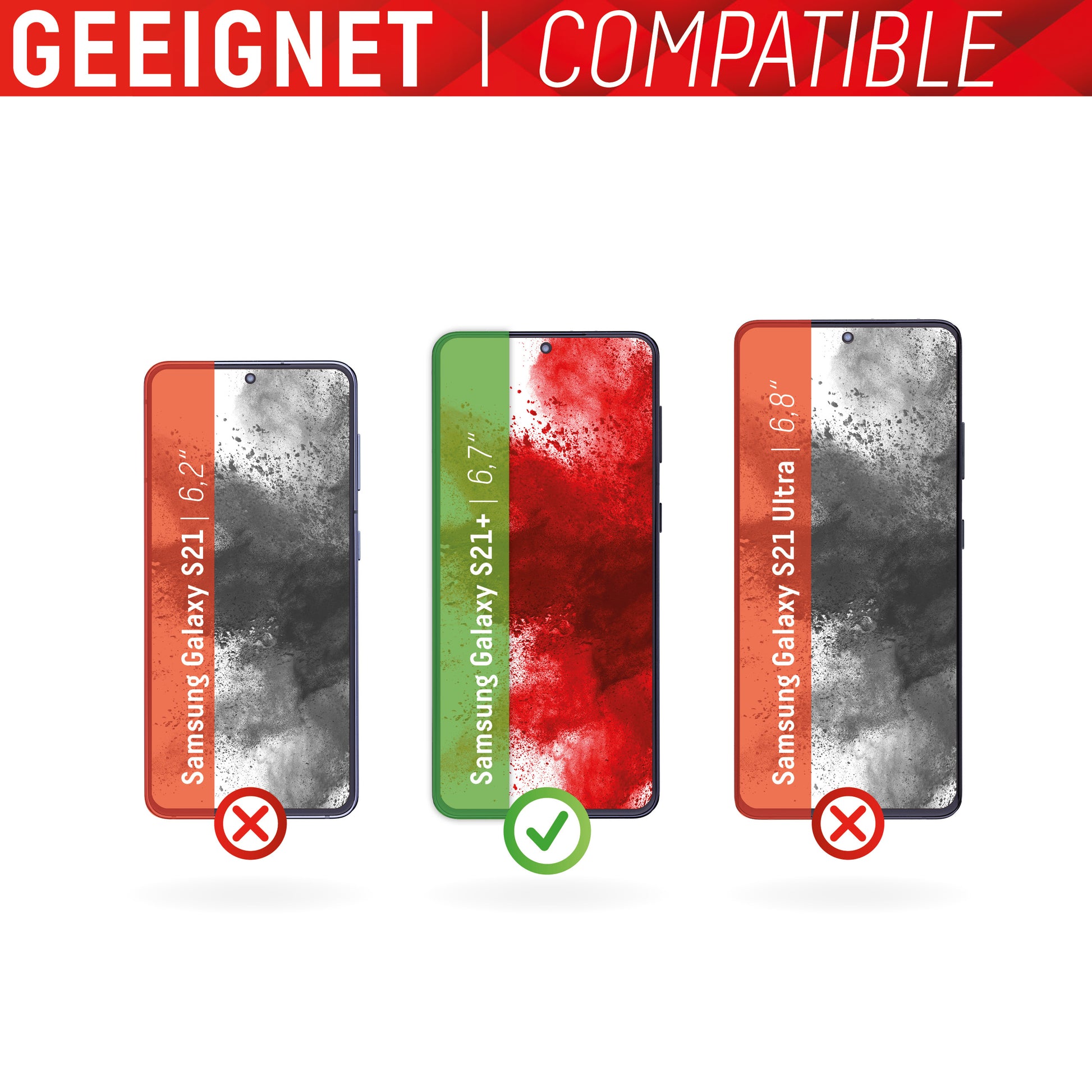 Displex Displayschutz (Panzerglas), 9H – für Galaxy S21+
