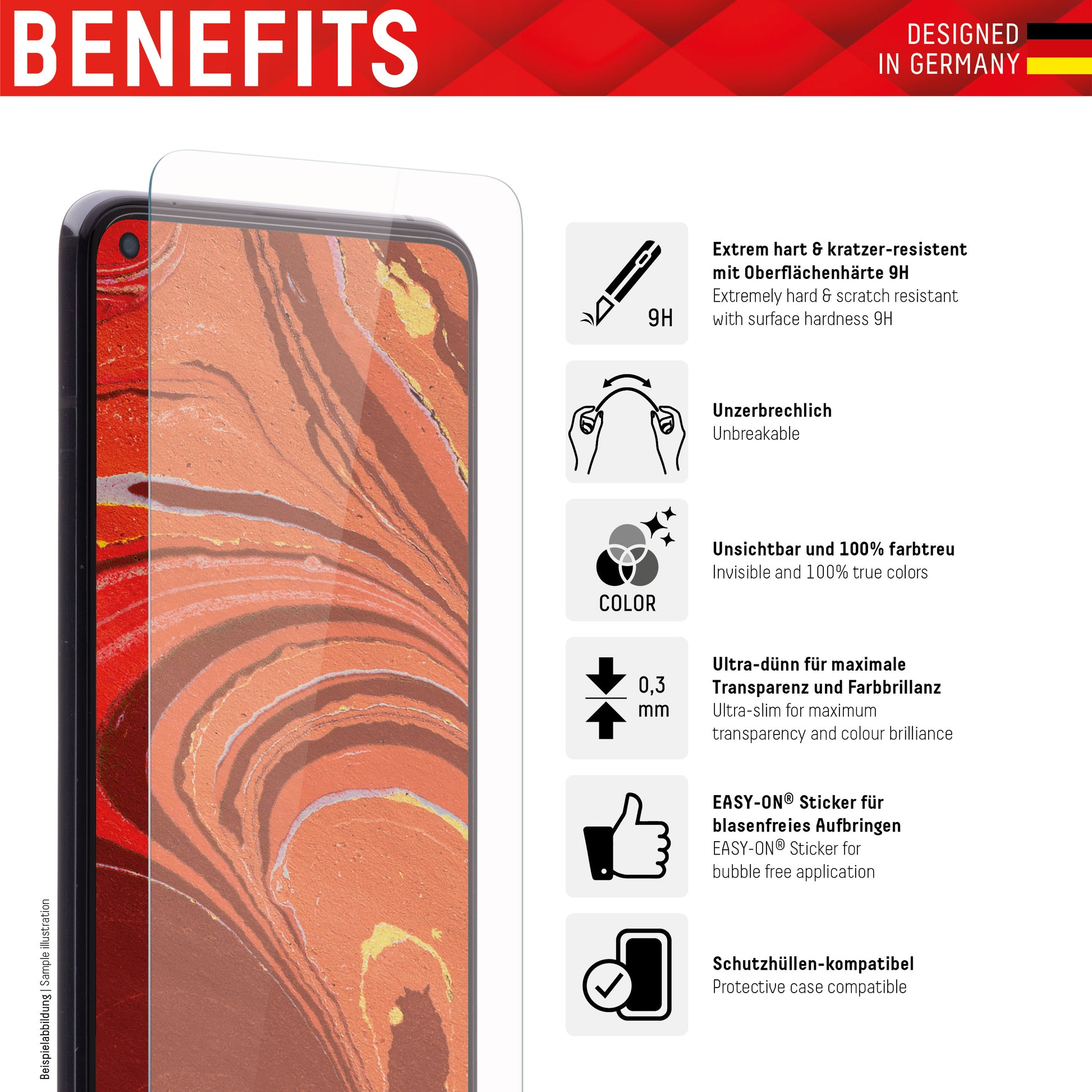 Displex Displayschutz (Panzerglas), 9H – für Mi 11i/Redmi Note 10 Pro