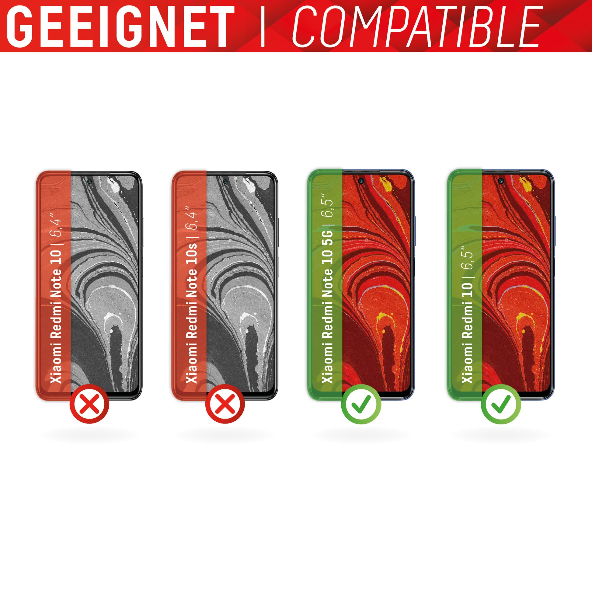 Displex Displayschutz (Panzerglas), 9H – für Redmi 10 (2022)/Note 10 5G
