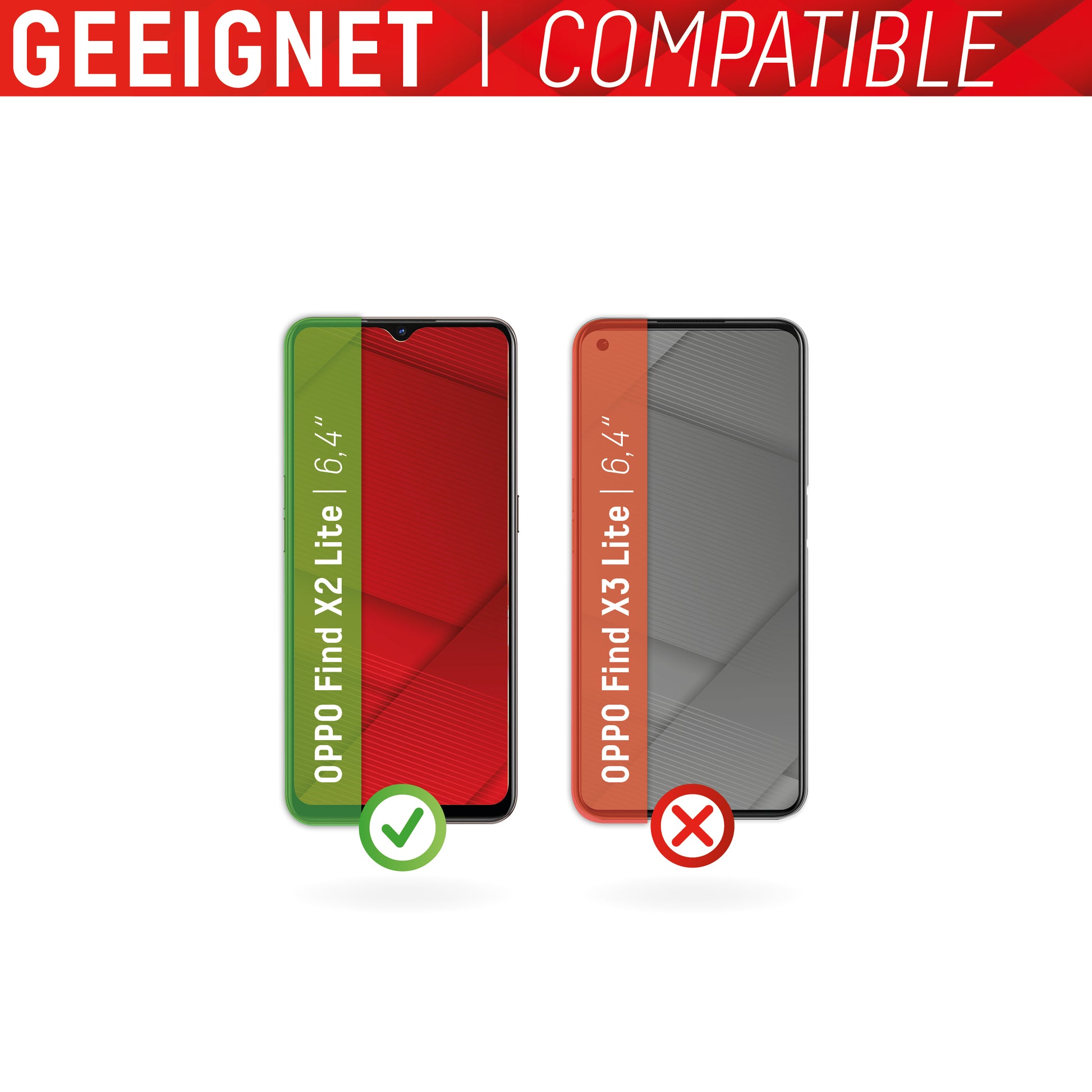 Displex Displayschutz (Panzerglas), 9H – für OPPO Find X2 Lite
