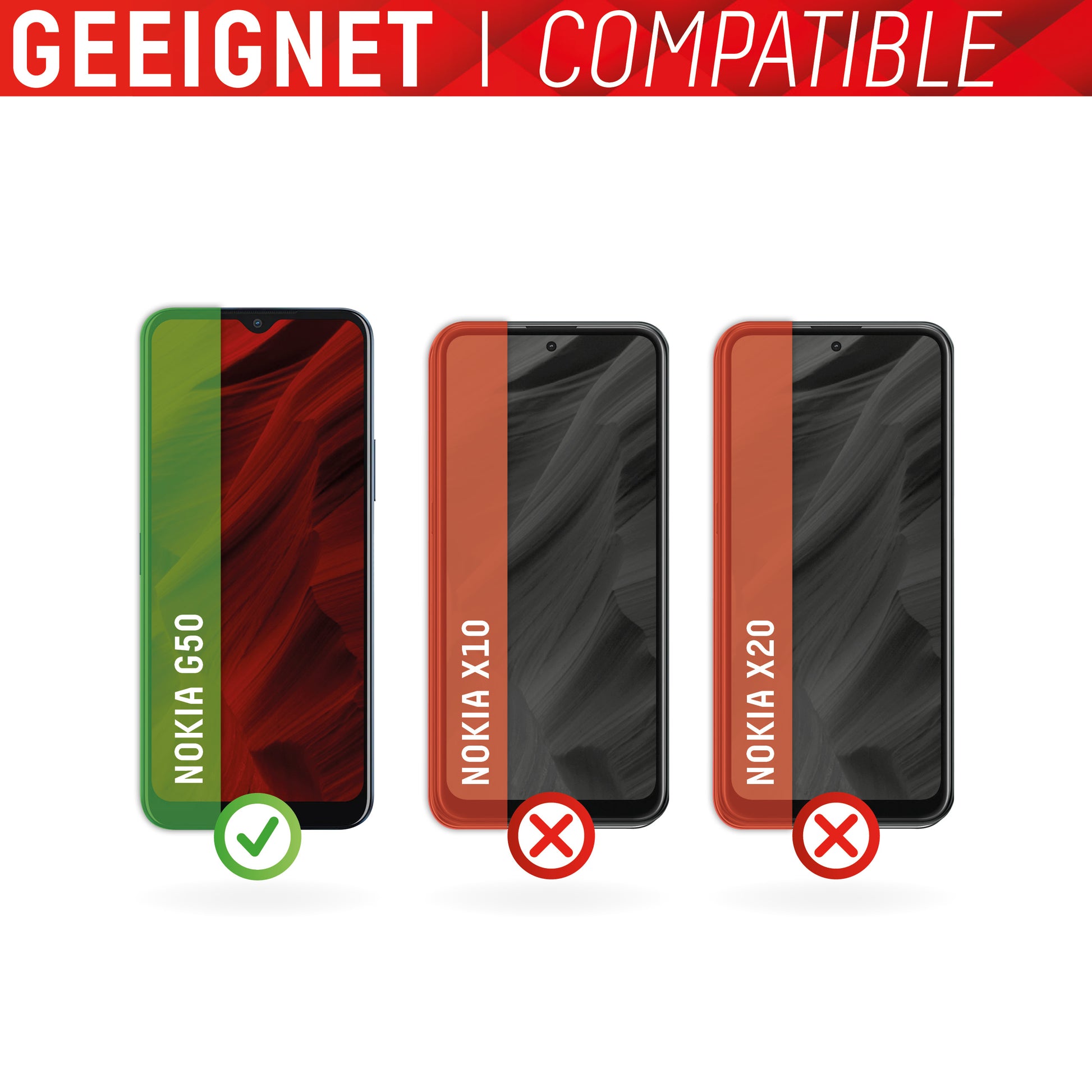 Displex Displayschutz (Panzerglas), 9H – für Nokia G50