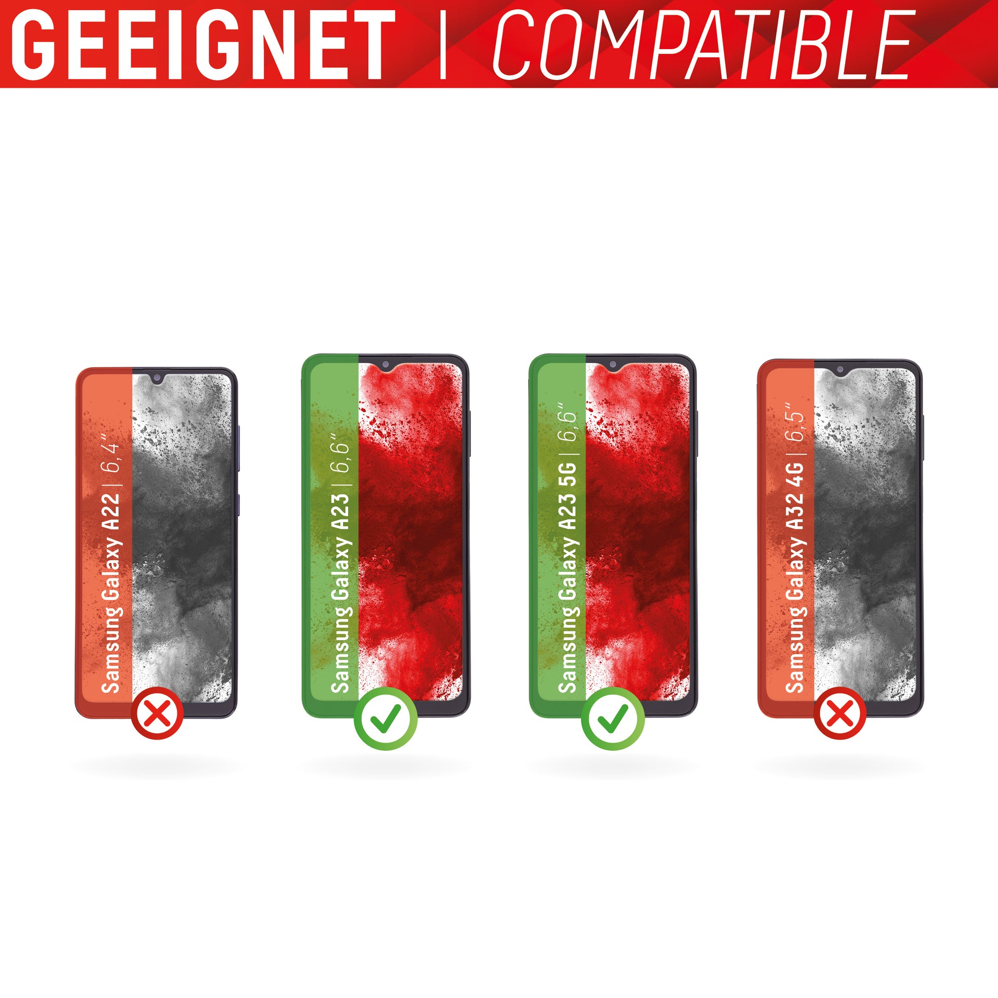 Displex Displayschutz (Panzerglas), 9H – für Galaxy A23/A23 5G