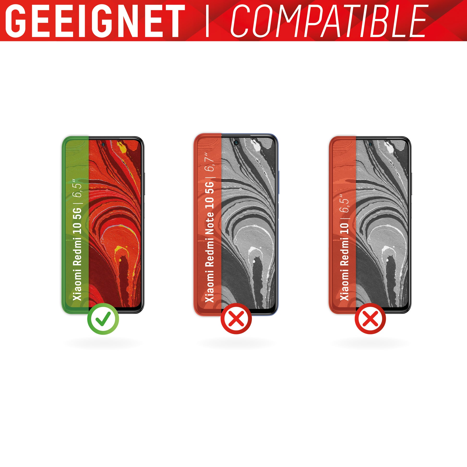 Displex Displayschutz (Panzerglas), 9H – für Redmi 10 5G