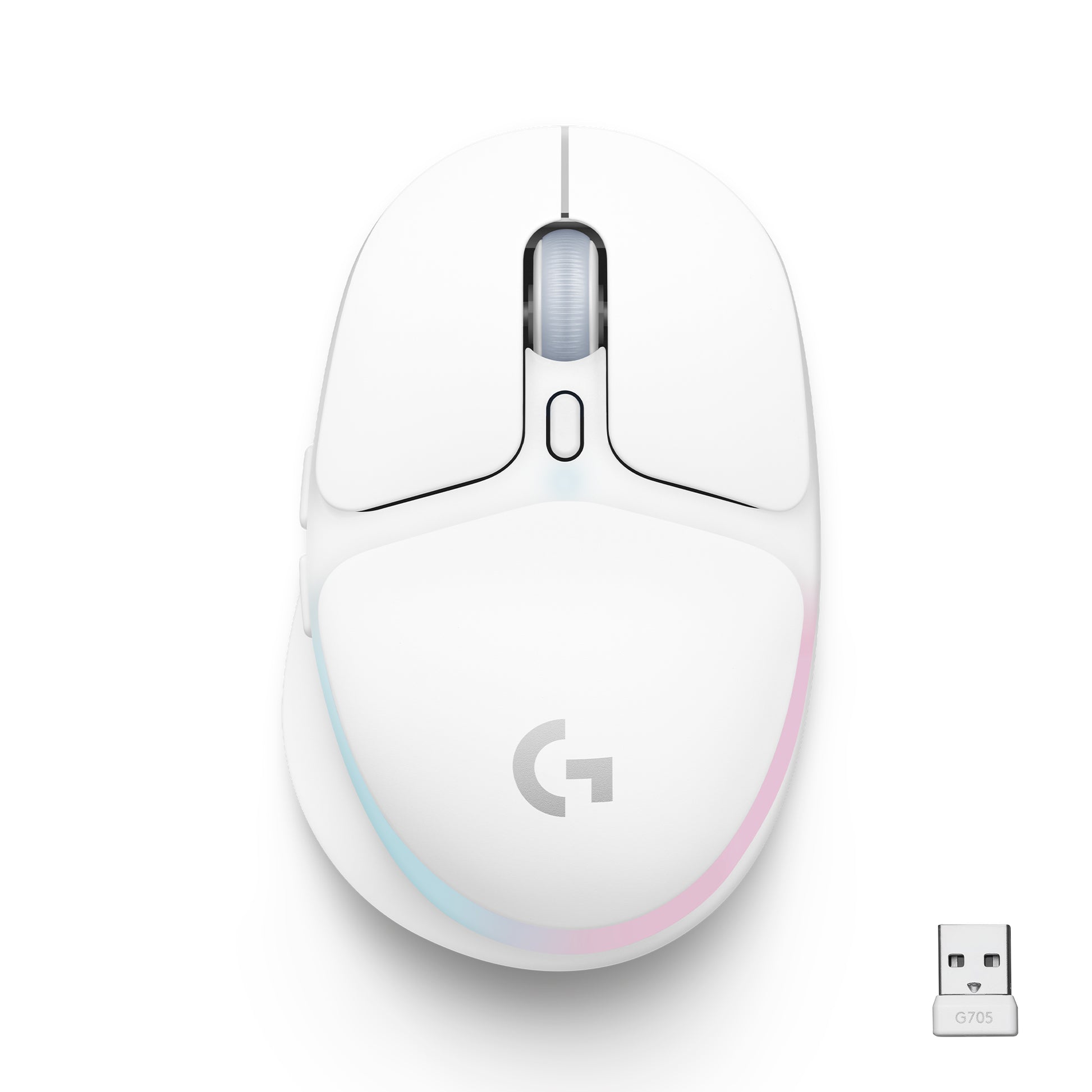 Logitech G G705 – Gaming-Maus – Kabellos (Bluetooth/2,4 GHz), 8200 DPI, RGB-Beleuchtung, rechts