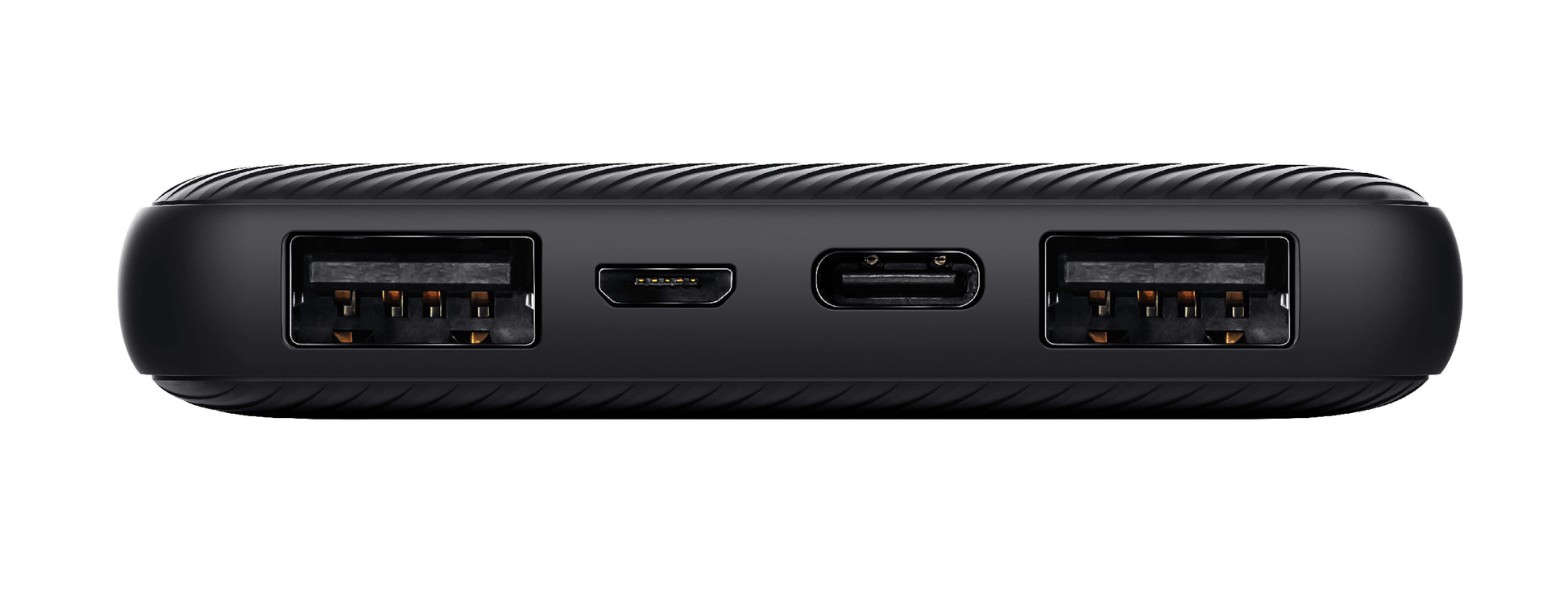 Trust Powerbank 10000 mAh, PD 15 W, 2× USB-A, 1× USB-C, für Smartphones und Tablets, Schwarz