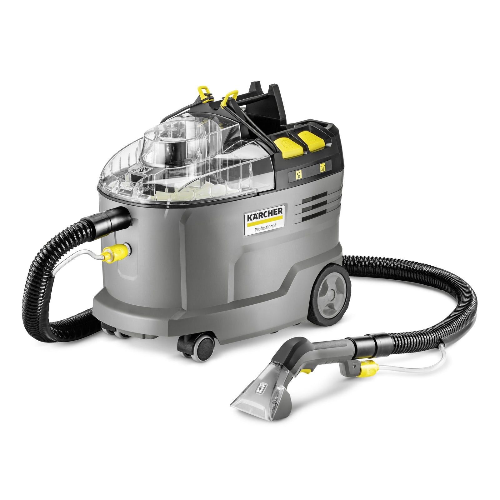 Kärcher Akku-Sprühextraktionsgerät Puzzi 9/1 Bp – 7 l, Akkubetrieb, Schlauch 2,5 m, 100-240 V