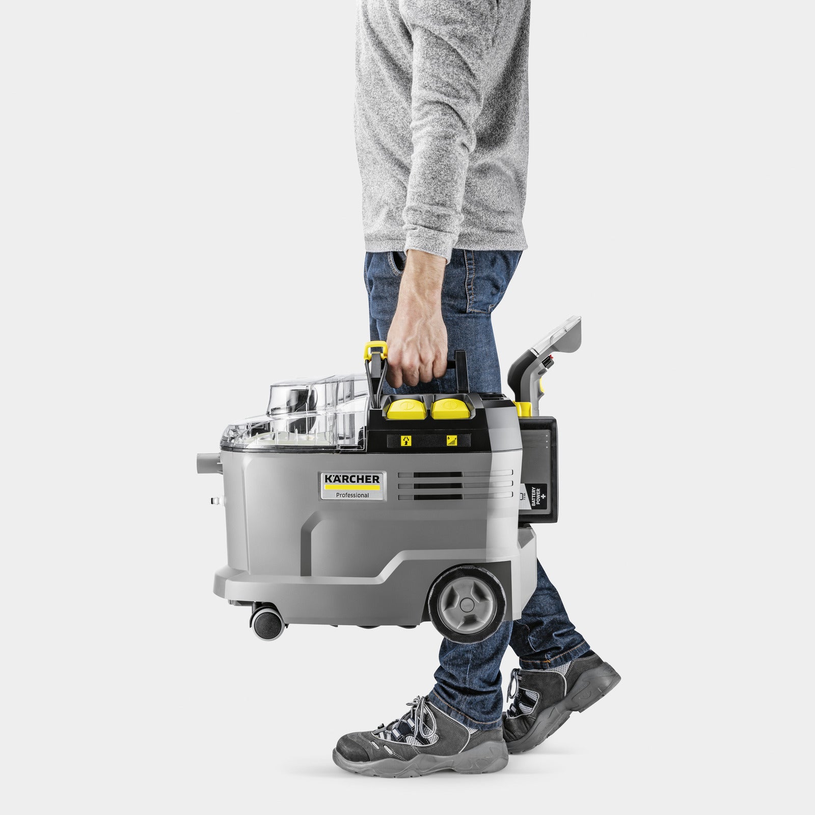 Kärcher Akku-Sprühextraktionsgerät Puzzi 9/1 Bp – 7 l, Akkubetrieb, Schlauch 2,5 m, 100-240 V