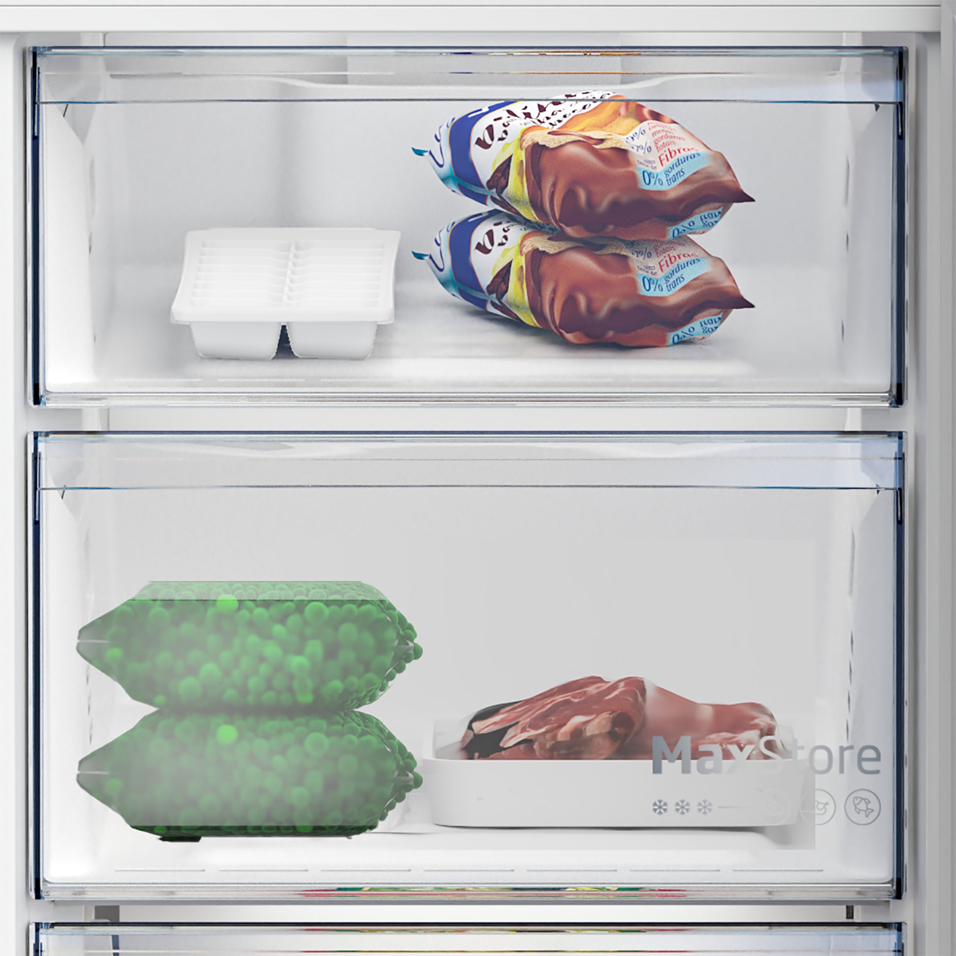 Beko Kühl-Gefrierkombination KG515 – 316 l, 230 V, Energieeffizienzklasse D, 36 dB
