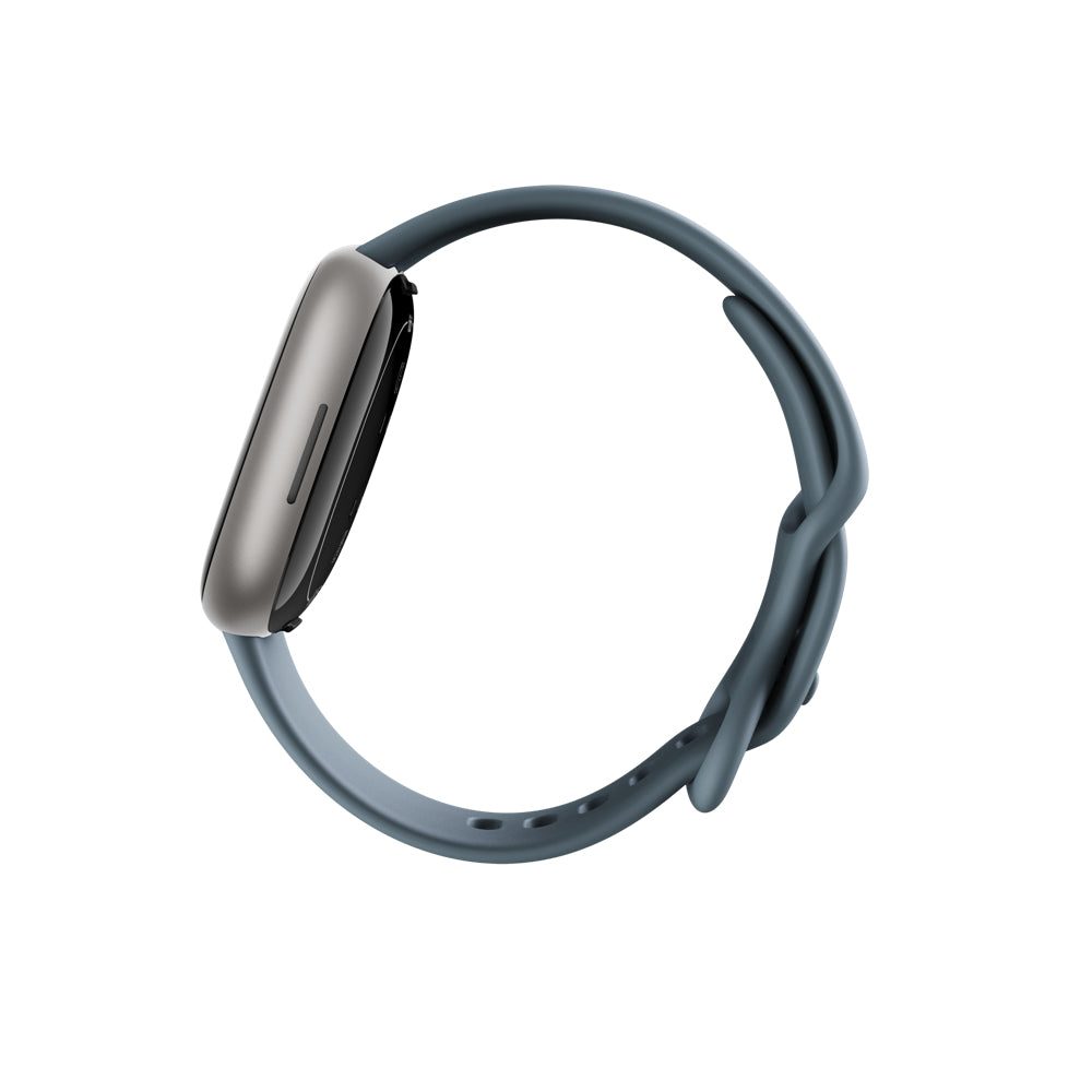 Fitbit Versa 4 – Smartwatch – 40,5 mm, GPS, Gorilla Glass 3, 50 m, Wasserfallblau / Platin