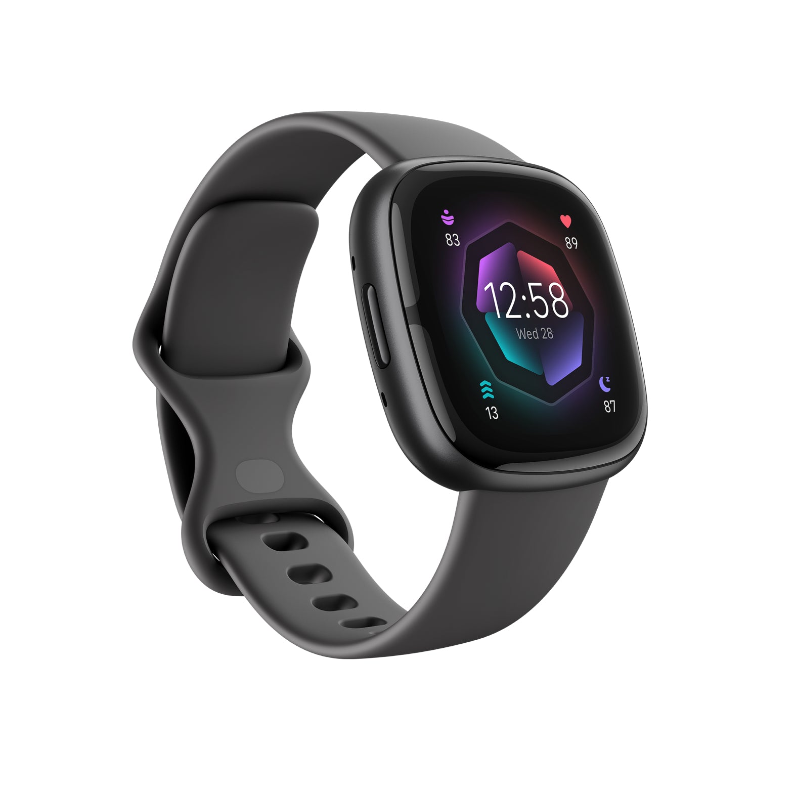 Fitbit Sense 2 – Smartwatch – 40,5 mm, GPS, Bluetooth, NFC, Corning Gorilla Glass 3, 50 m, Schwarz