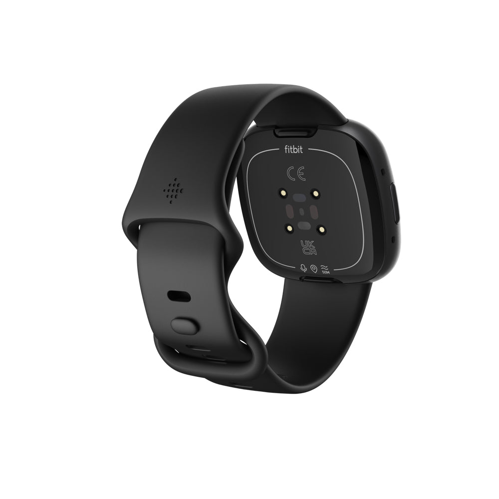 Fitbit Versa 4 – GPS-Smartwatch – 40,5 mm, GPS, Bluetooth, 50 m, Schwarz, Sportarmband