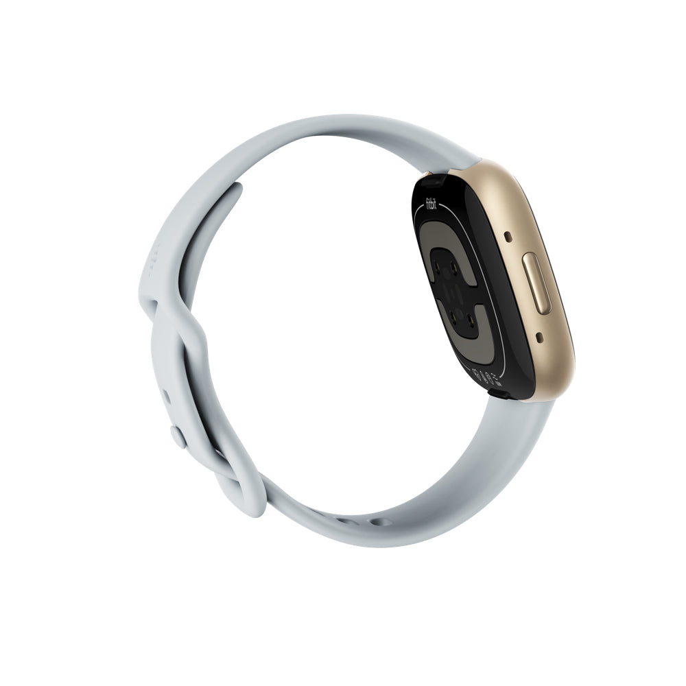 Fitbit Sense 2 – Smartwatch – 40,5 mm, GPS, Bluetooth, NFC, Corning Gorilla Glass 3, 50 m, Nebelblau/Soft Gold