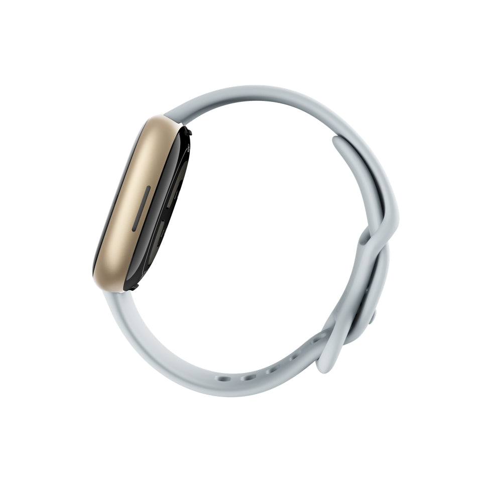 Fitbit Sense 2 – Smartwatch – 40,5 mm, GPS, Bluetooth, NFC, Corning Gorilla Glass 3, 50 m, Nebelblau/Soft Gold