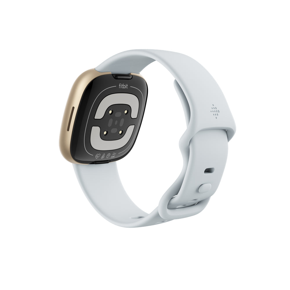 Fitbit Sense 2 – Smartwatch – 40,5 mm, GPS, Bluetooth, NFC, Corning Gorilla Glass 3, 50 m, Nebelblau/Soft Gold