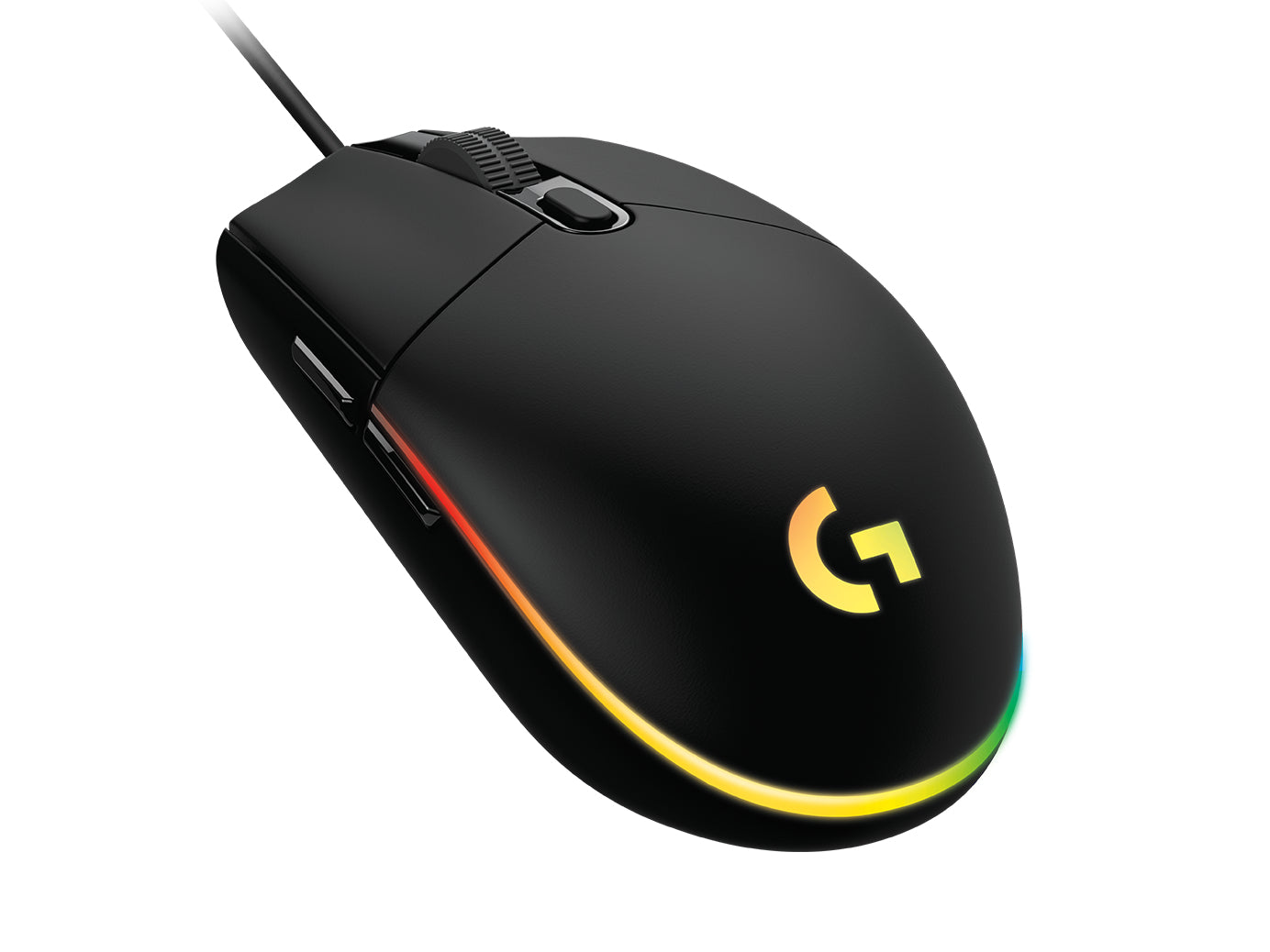Logitech G G102 LIGHTSYNC – Gaming-Maus – Kabelgebunden (USB‑A), 8000 DPI, RGB-Beleuchtung, rechts, Schwarz