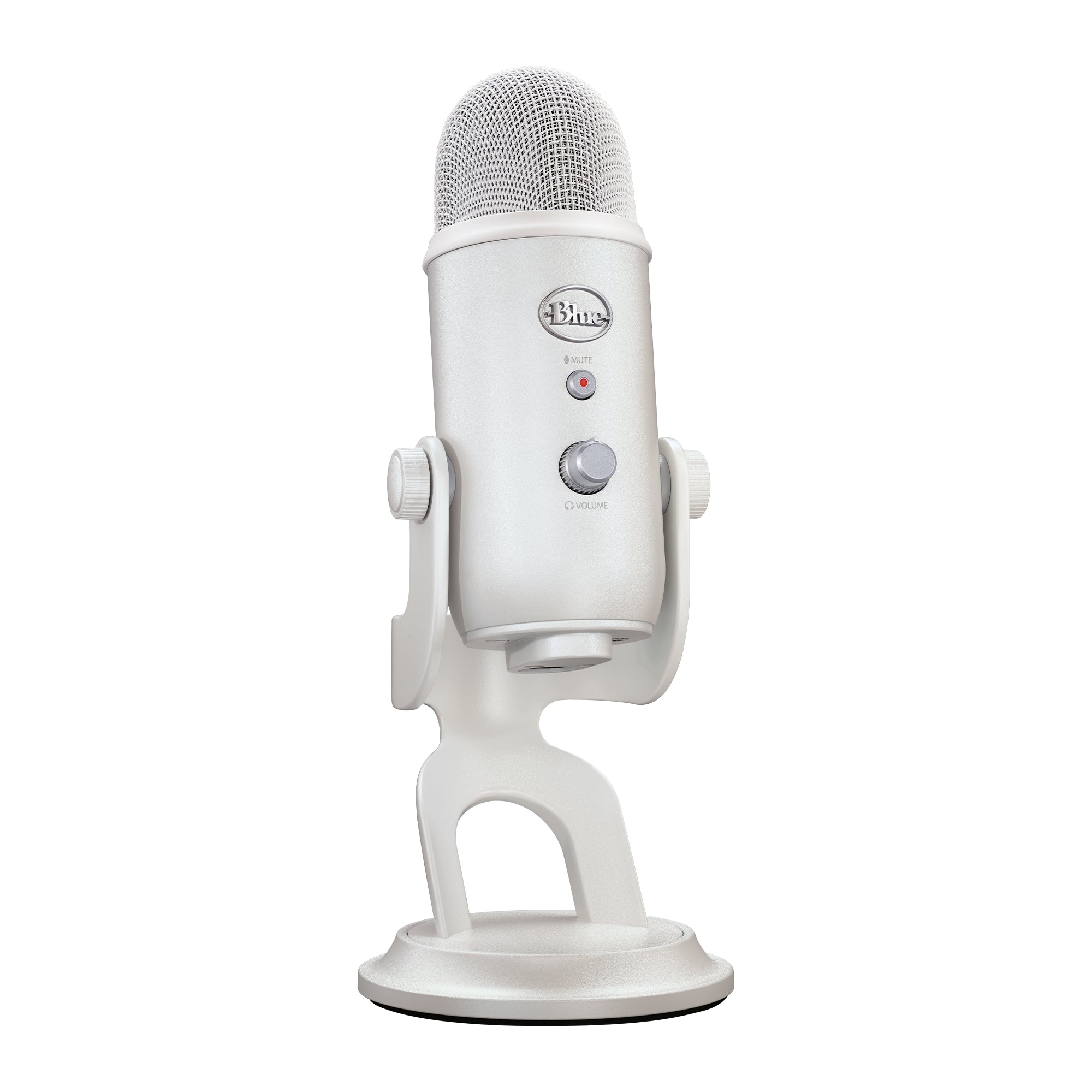 Blue Microphones Aurora Yeti Tischmikrofon – USB, kabelgebunden, 16 Bit/48 kHz, für Windows/Mac, Weiss