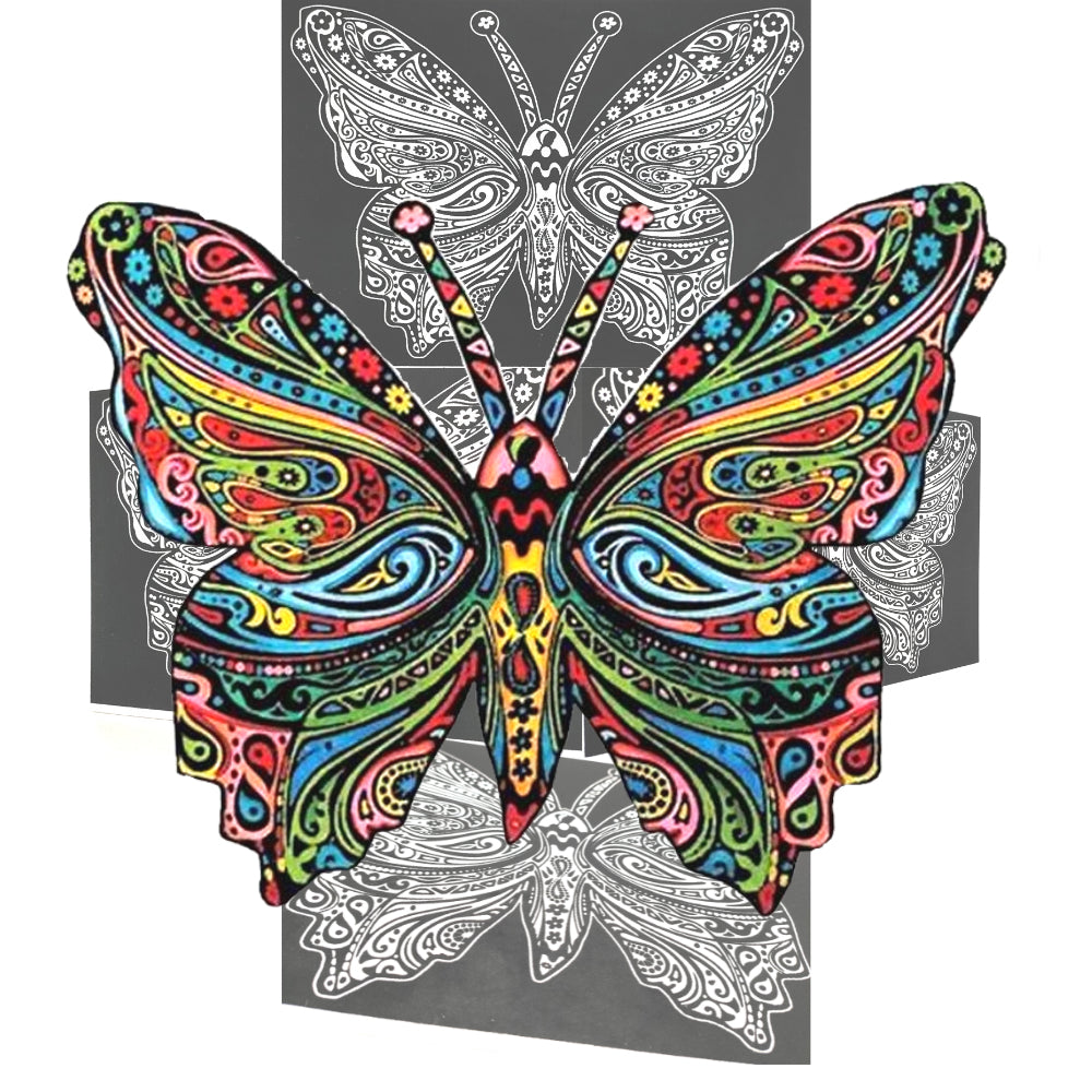 Tataruga Samtbild Malkarton, Karton, 29,7 × 21 cm, schwarz