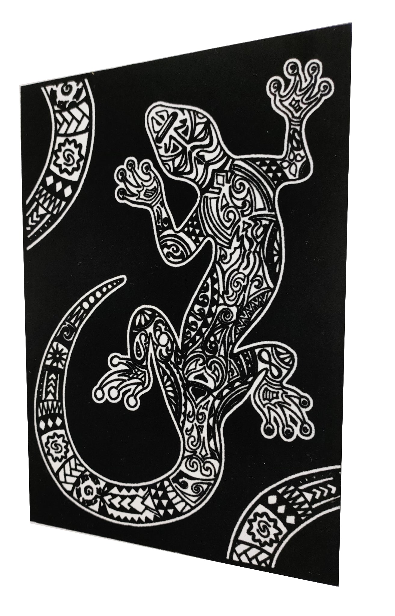 Tataruga Gecko Malkarton, Karton, 21 × 29,7 cm, schwarz