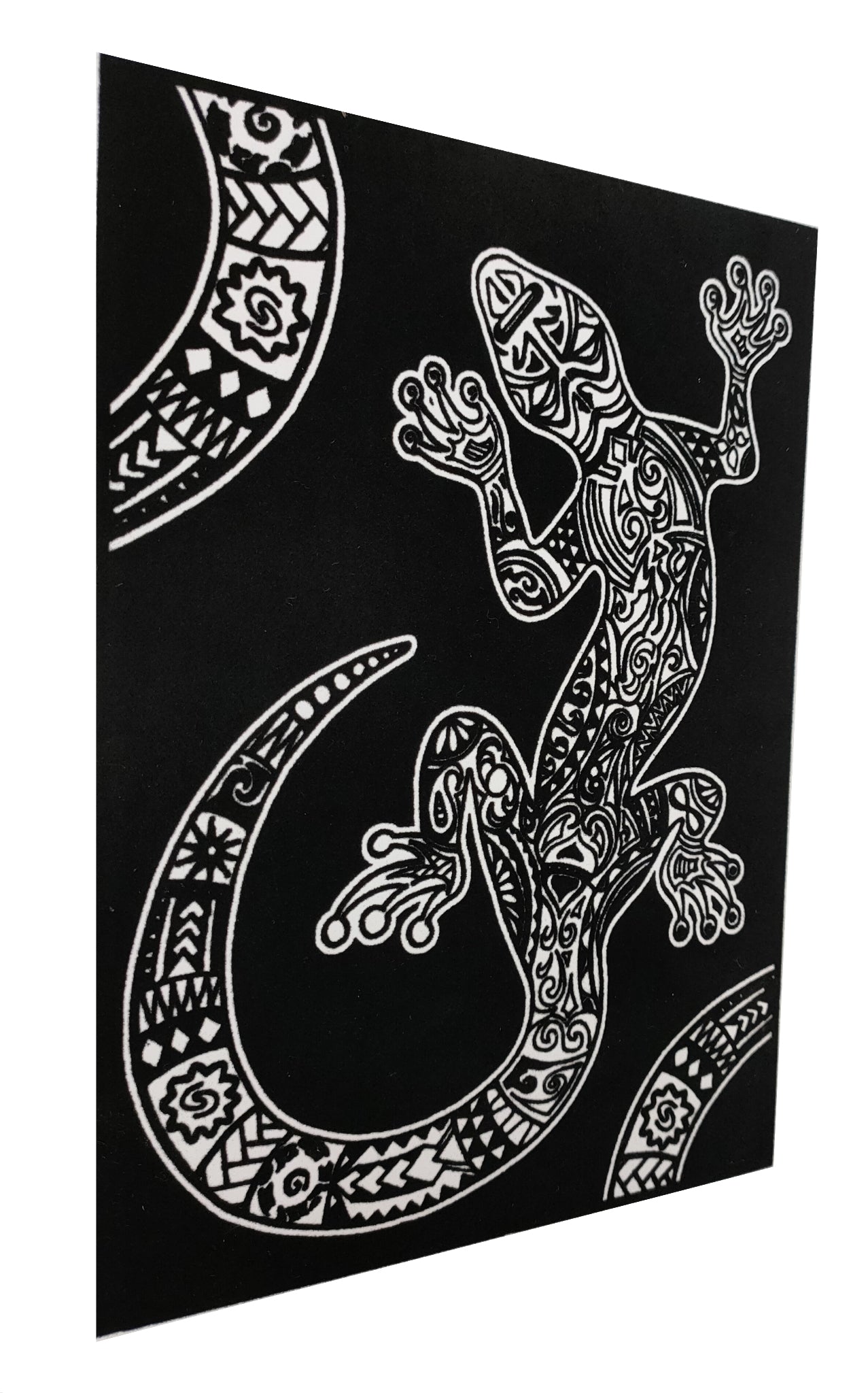 Tataruga Gecko Malkarton, Karton, 21 × 29,7 cm, schwarz