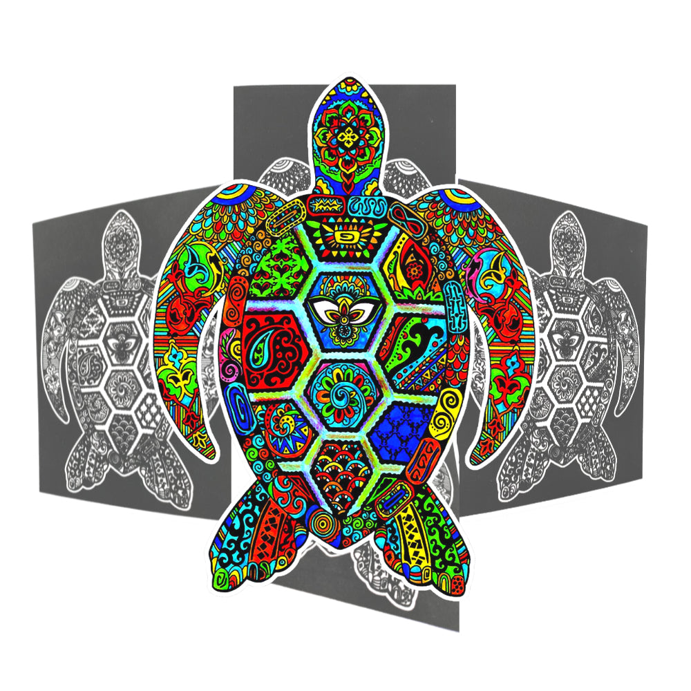 Tataruga Samtbild, Schildkröte, Karton, Samt, Schwarz/Weiss, A4