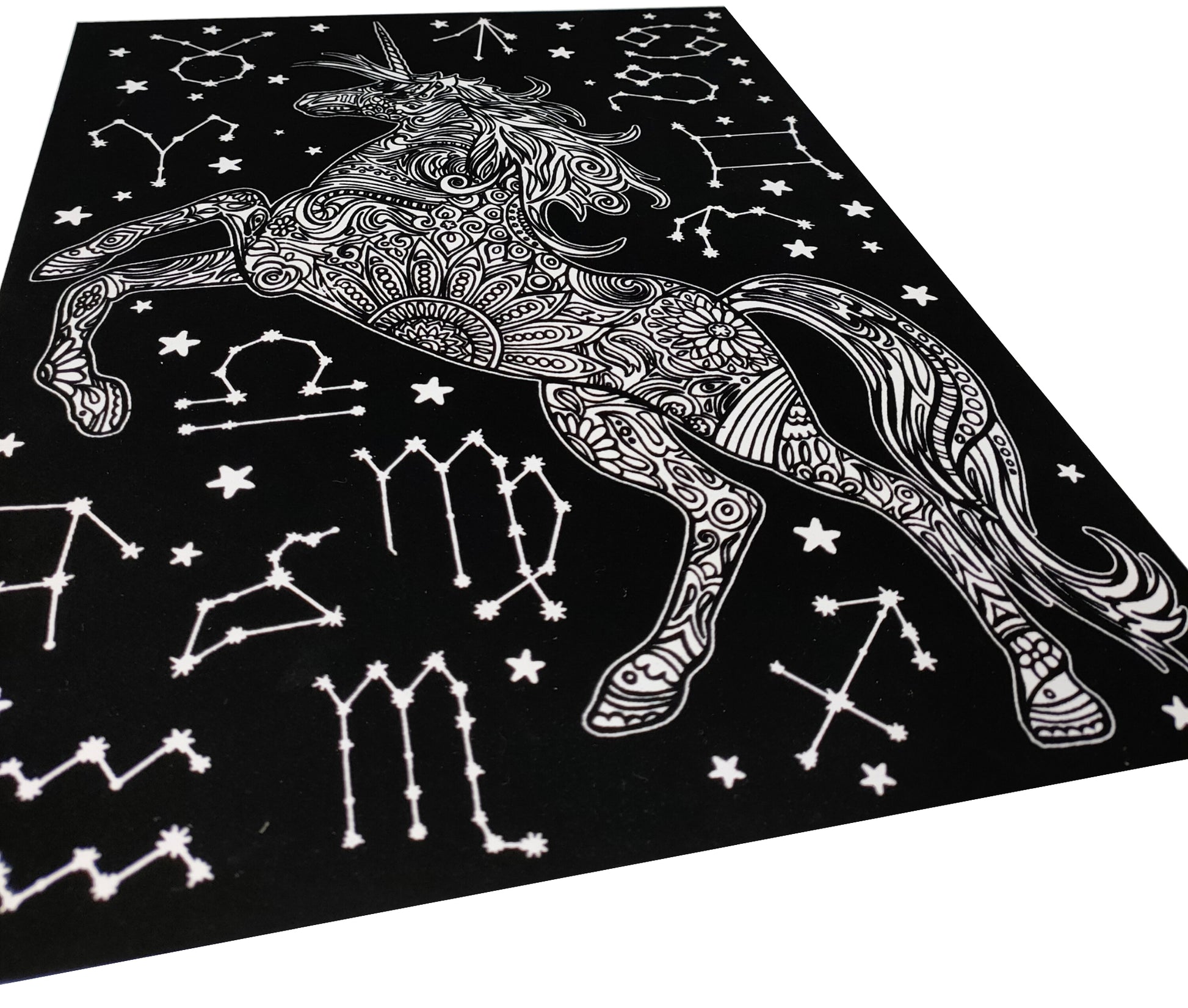 Tataruga Samtbild Malkarton, Karton, 21 × 29,7 cm, Schwarz