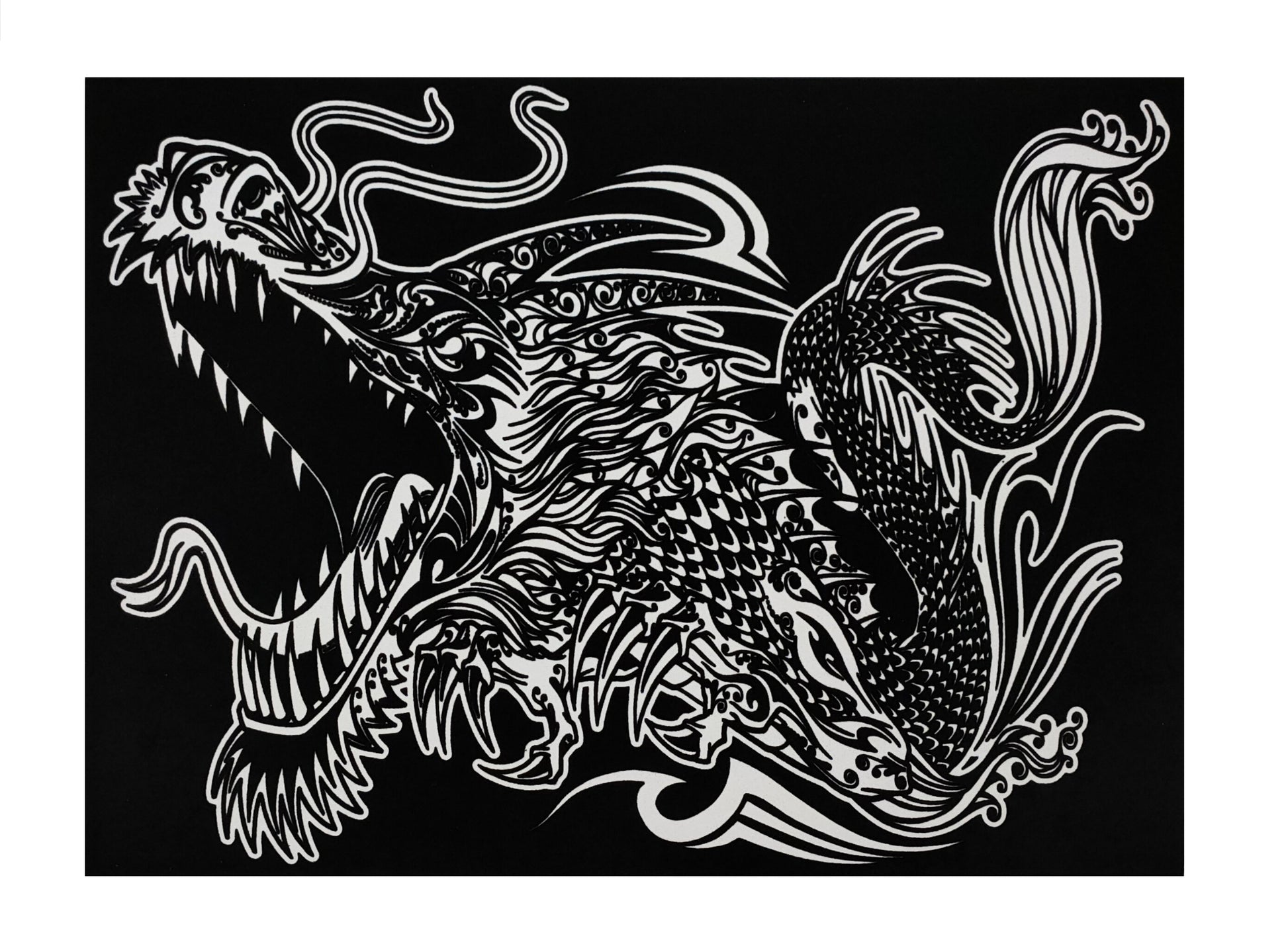 Tataruga Malkarton, Karton, 29,7 × 21 cm, schwarz