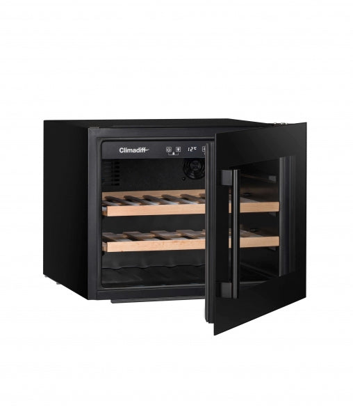 Climadiff Weinkühlschrank CBI28S1B – 62 l, Energieeffizienzklasse G, 38 dB, Schwarz