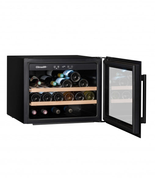 Climadiff Weinkühlschrank CBI28S1B – 62 l, Energieeffizienzklasse G, 38 dB, Schwarz