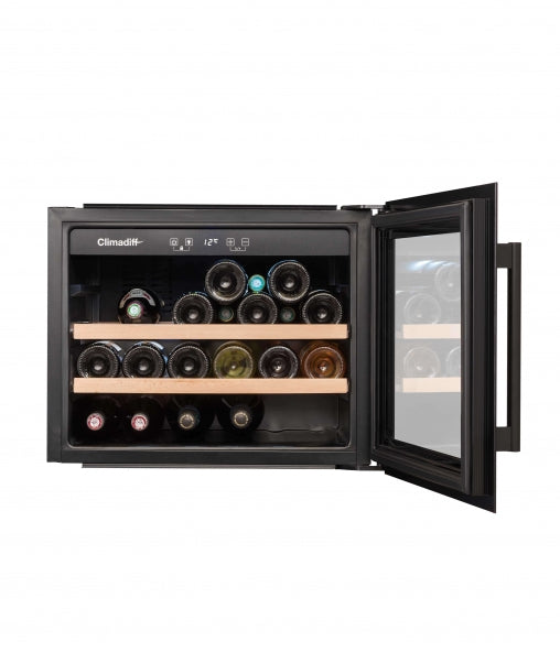Climadiff Weinkühlschrank CBI28S1B – 62 l, Energieeffizienzklasse G, 38 dB, Schwarz