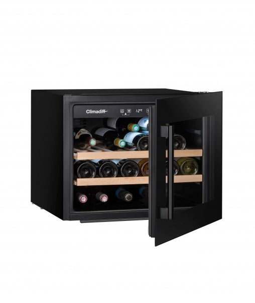 Climadiff Weinkühlschrank CBI28S1B – 62 l, Energieeffizienzklasse G, 38 dB, Schwarz