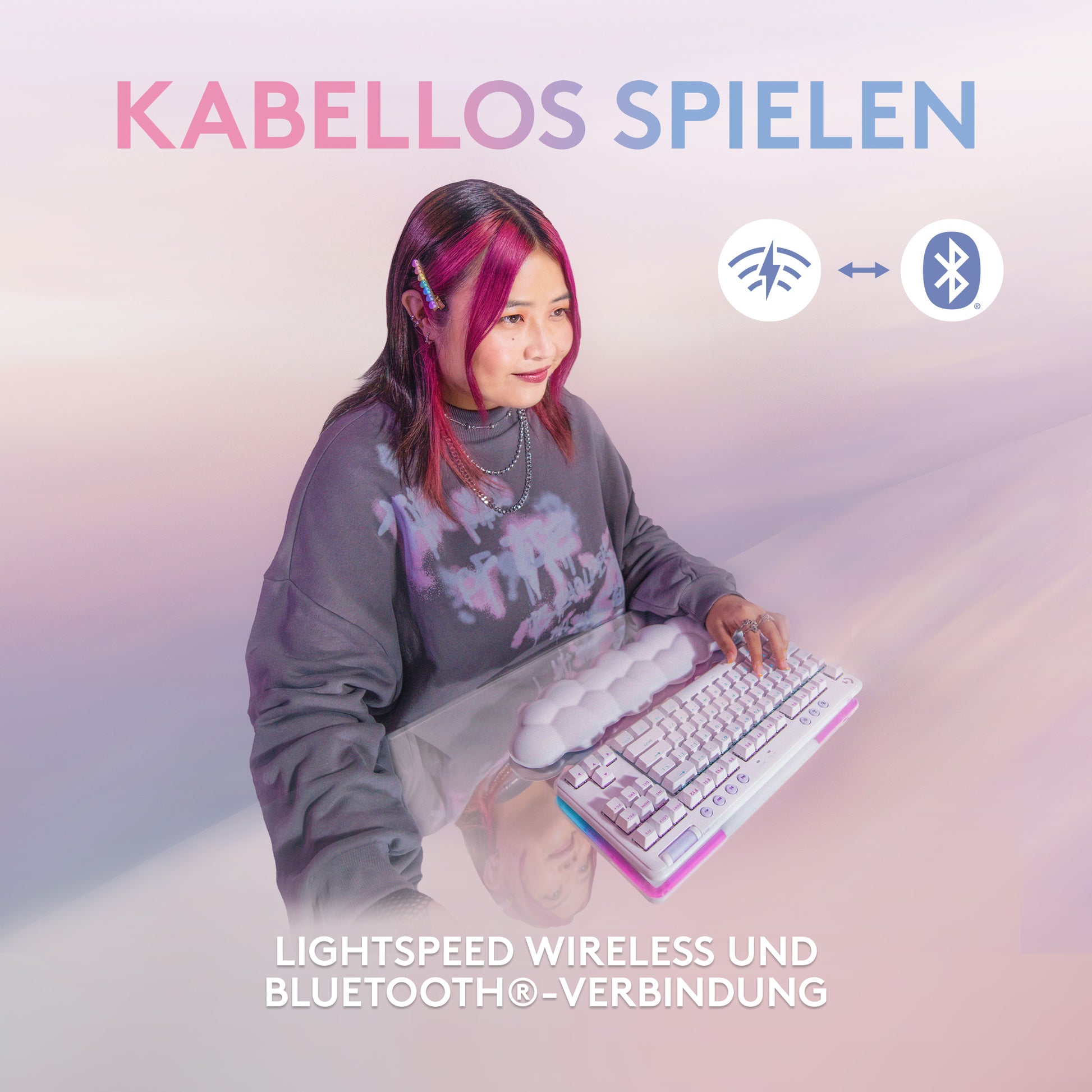 Logitech G G715 – Gaming-Tastatur TKL – Mechanisch, RGB – Bluetooth & 2,4 GHz – QWERTZ (CH) – Ohne Ziffernblock