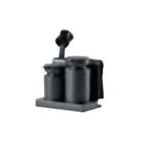Zone Denmark Spültrogbutler Diish – inkl. Bürste, spülmaschinenfest – Metall, PP – schwarz – 11,2 × 17 × 18 cm
