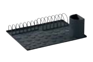 Zone Denmark Abtropfgestell, 45 × 36 × 22 cm, Metall/Silikon, Schwarz