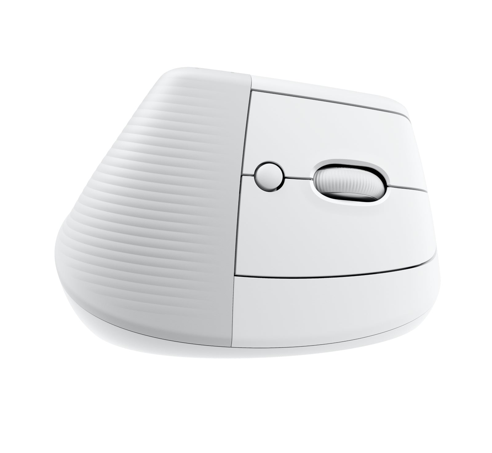 Logitech Lift für Mac Ergonomische Maus – kabellos, Easy-Switch, aus recyceltem Material, weiss