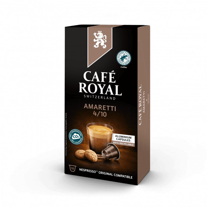 Café Royal Amaretti – Kapseln für Nespresso – Lungo, Intensität 4, 100 Kapseln