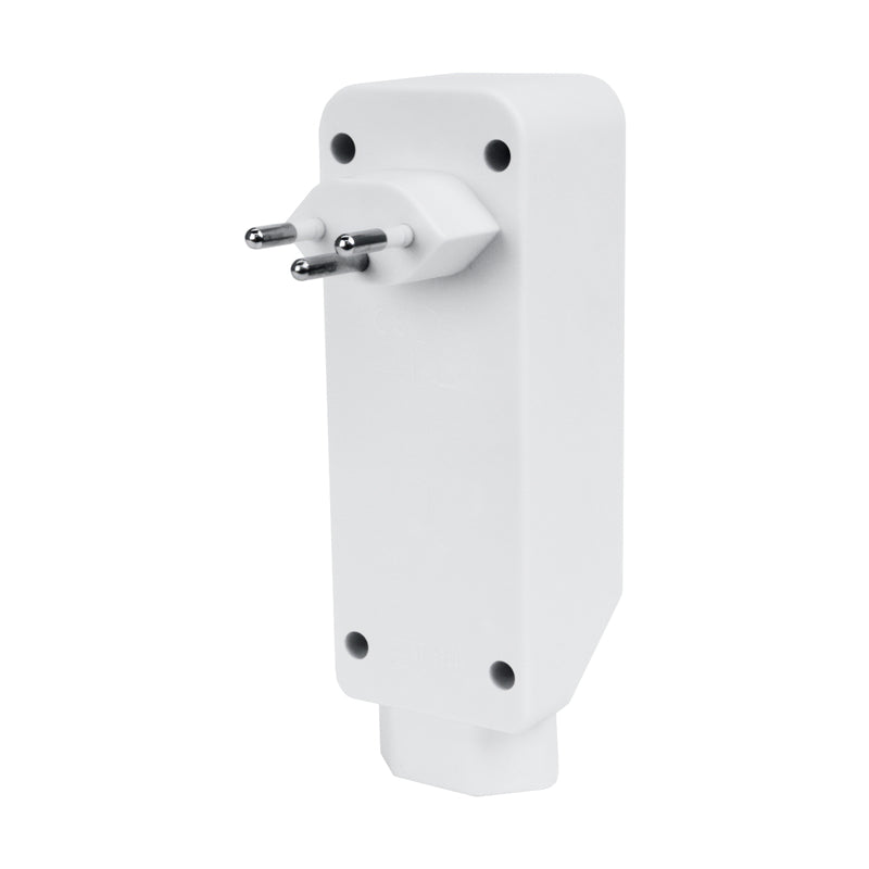 Steffen 50 00050 OS Mehrfachadapter T13 zu T13 – 4-fach, 250 V, 10 A, 0,13 m, Weiss