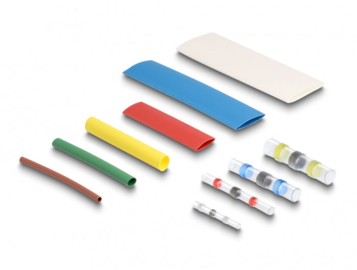 DeLOCK Schrumpfschlauch-Set, 308 Stk., Ø 8 mm, 5 cm – mehrfarbig